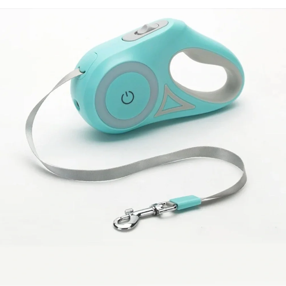 Streamer Led Lights Dog Leash Automatic Extending Nylon Leash Leads​
